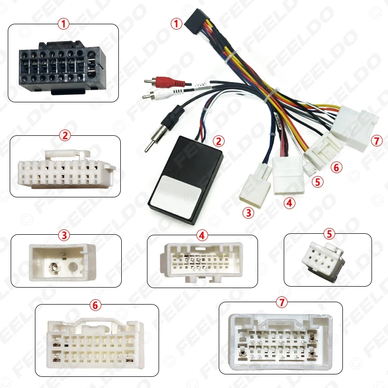 FEELDO автомобильный стерео аудио 16PIN Android жгуты проводов адаптер кабеля питания с