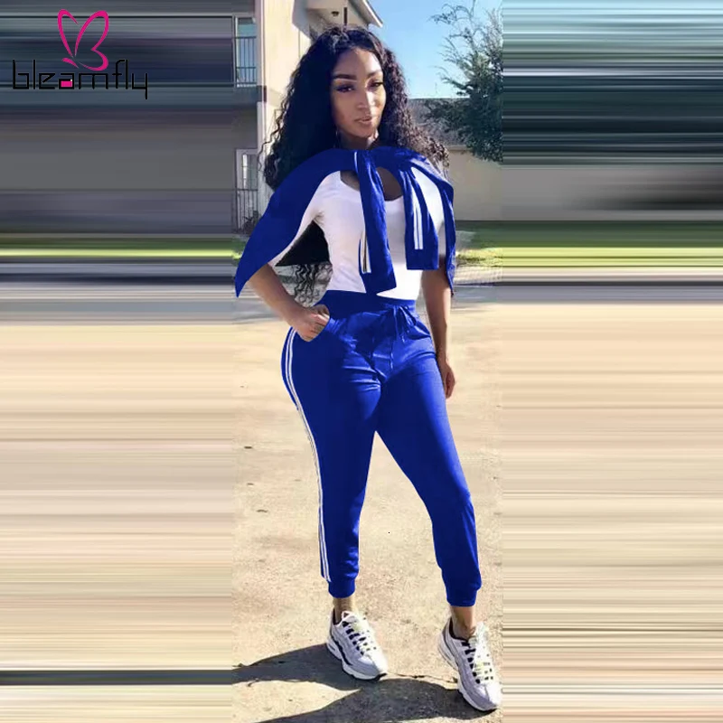 Комплект подходящего размера плюс спортивный костюм женская одежда топ с