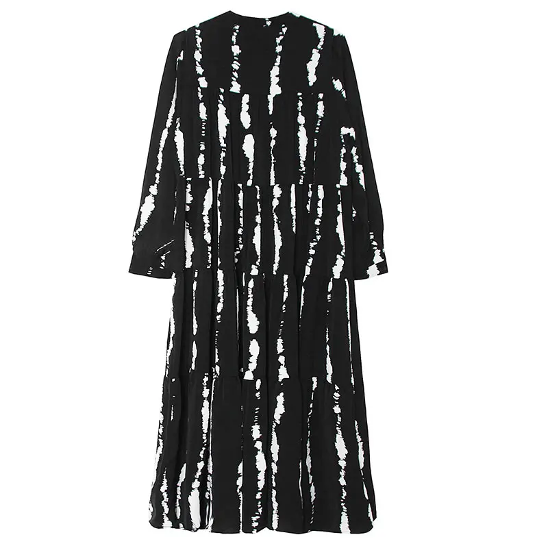 

XITAO Print Pattern Dress Fashion New Women Small Fresh Casual Style 2021 Spring Autumn Loose Minority Dress Style DZL2650