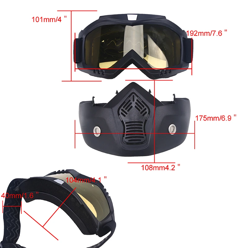 Мотоциклетные очки POSSBAY солнцезащитные пылезащитная Лыжная маска для мотокросса