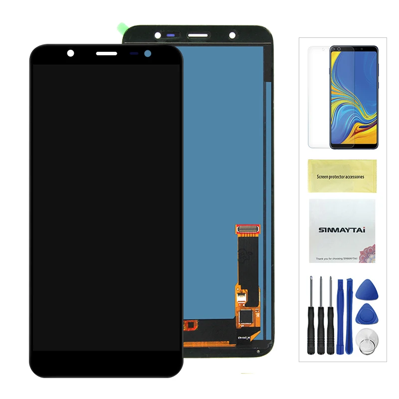 Adjustable Black Отрегулируйте яркость экрана J810M для samsung Galaxy J8 J810 SM-J810 ЖК-дисплей сенсорный экран дигитайзер Замена - Цвет: Adjustable Black