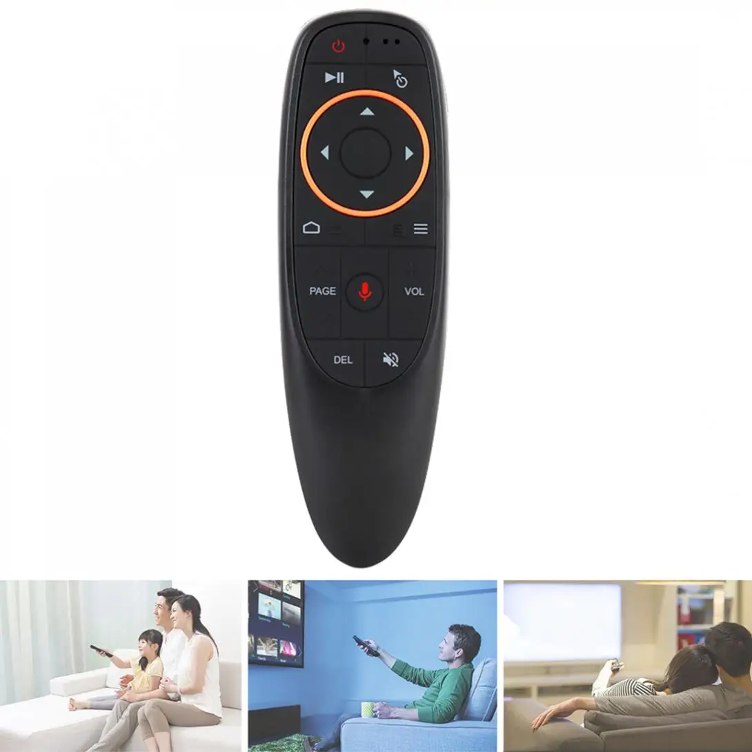 

Voice Remote Control 2.4G Wireless Air Mouse Microphone IR Learning Remote Control for Android TV Box T9 / H96 Max / X96 Mini