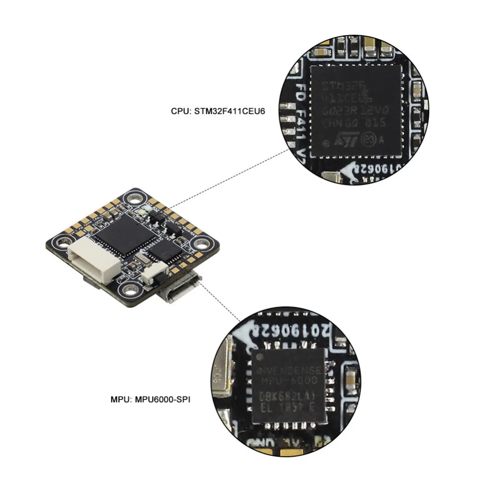 HGLRC 16x16 FD411 2-4s Контроллер полета для FD413 стек для FPV гоночный Дрон
