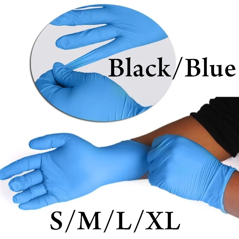 

Nitrile Disposable Men's Gloves 50/100PCS Waterproof Nitril Gloves for Tattoo Food Process Cleaning Hands Protective Work Glove