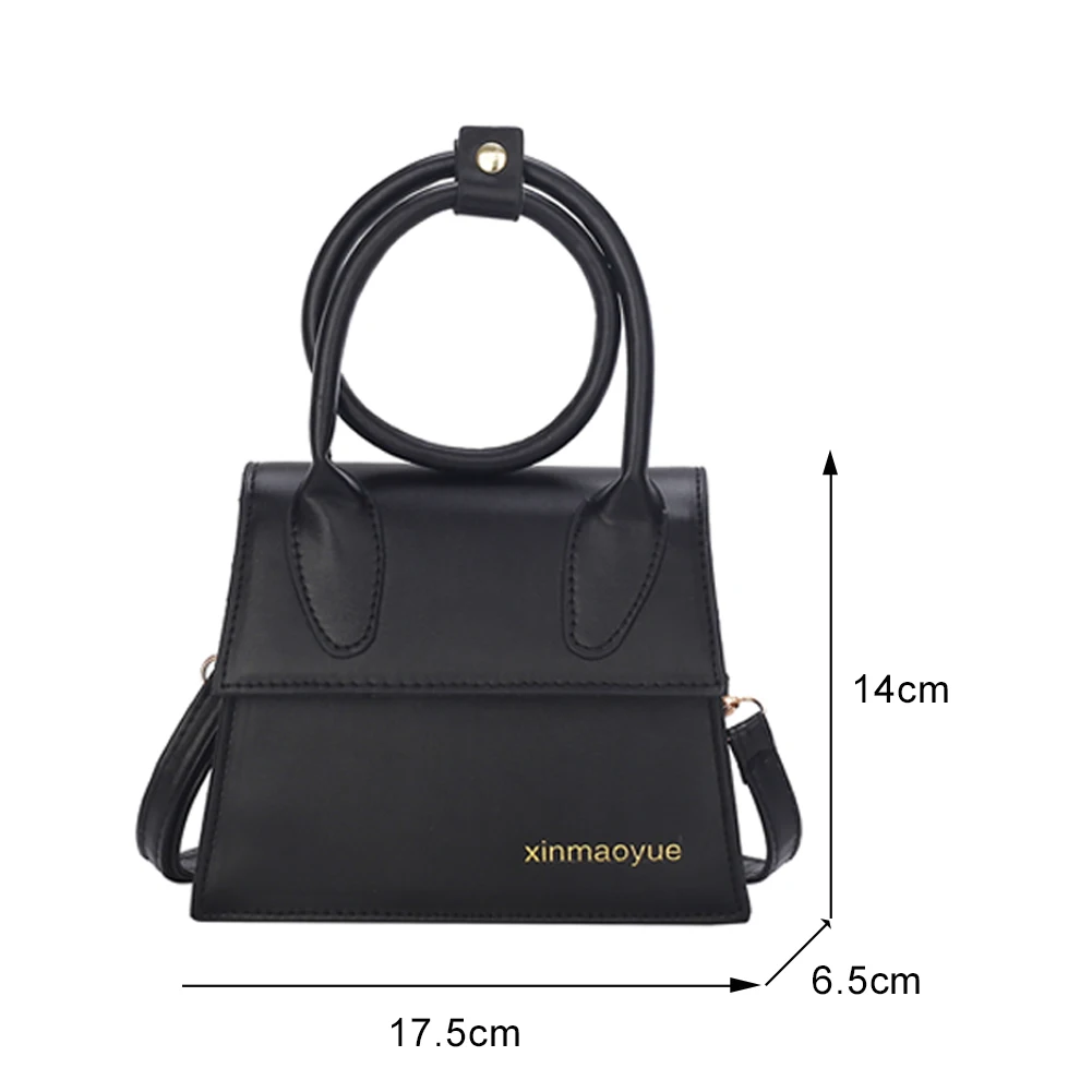 

Fashion Women PU Leather Solid Color Crossbody Shoulder Messenger Bag Casual Ladies Small Top-handle Handbags Flap Purse