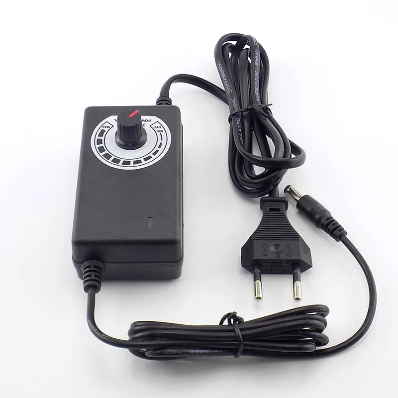 AC DC 100V 220V к 3V 12V 2A Адаптер питания с регулируемым коннектором, адаптер, зарядное устройство для стены для светодиодной ленты.