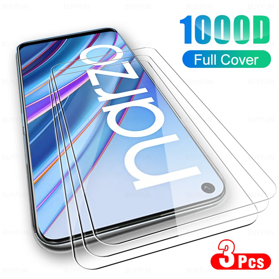 

3pcs full cover realmi narzo 30 glass tempered glasses for realme narzo 30 narzo30 6.5" 2021 hd front screen protectors film