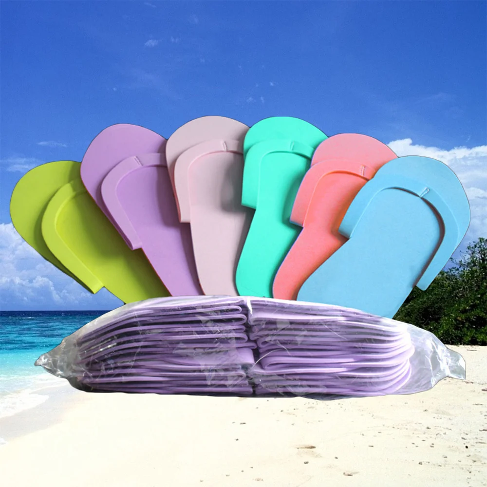 

36 Pairs Disposable Slippers Pedicure Slippper for Salon Spa Pedicure (Random Color)