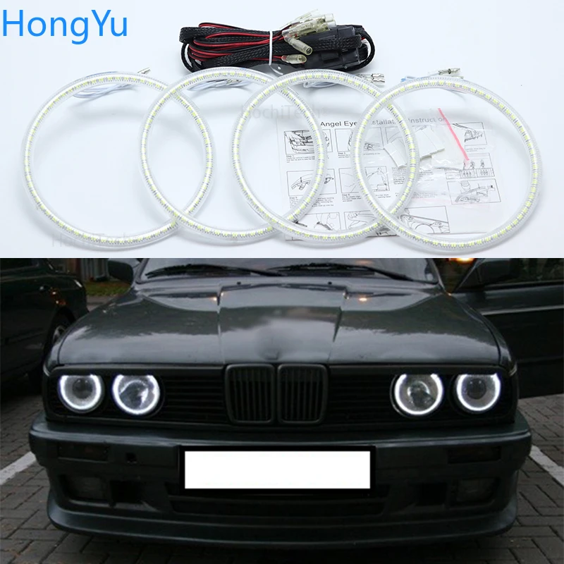 

Для BMW E30 E32 E34 Smd комплект светодиодов «глаза ангела» отличное ультраяркое освещение DRL дневные ходовые огни