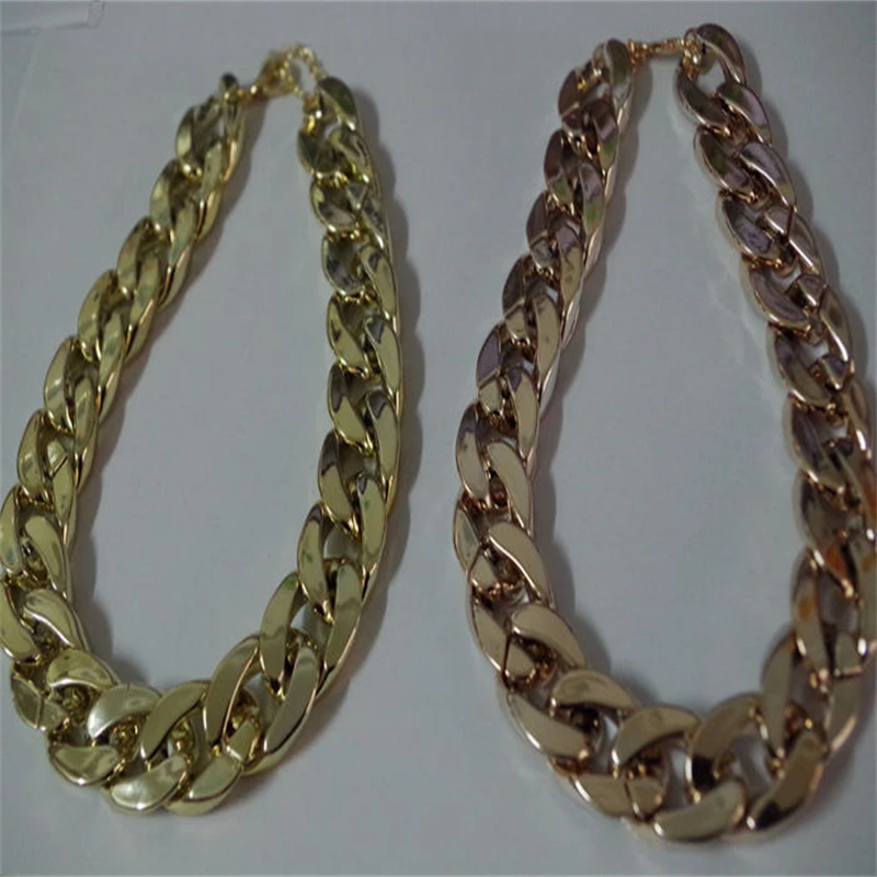 Ошейник из нержавеющей стали для домашних животных толстая Золотая цепь с