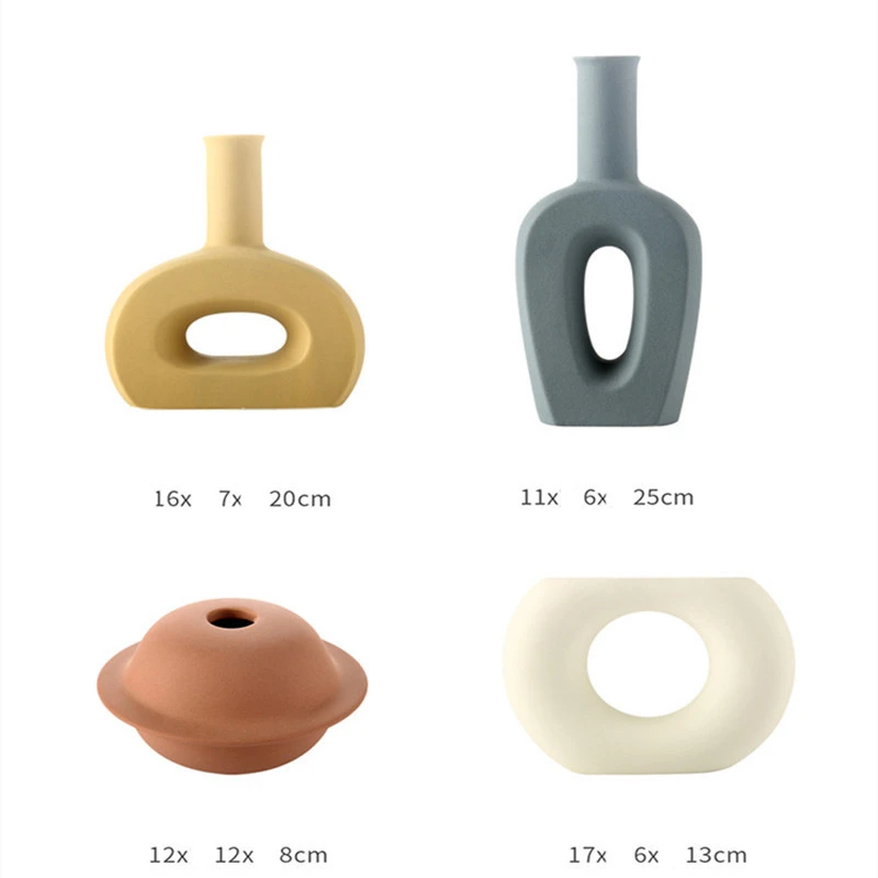 

Nordic creative vase decoration, dried living room soft home decoration maison accessories ceramic DXUIALOI industrial decor