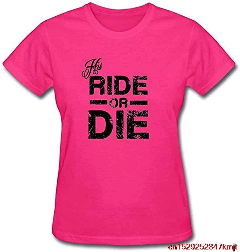FGHFG женская рубашка с надписью &quotHis Ride Or Die Black Designed Vogue Cool TFGHFG&quot|Мужские футболки| |