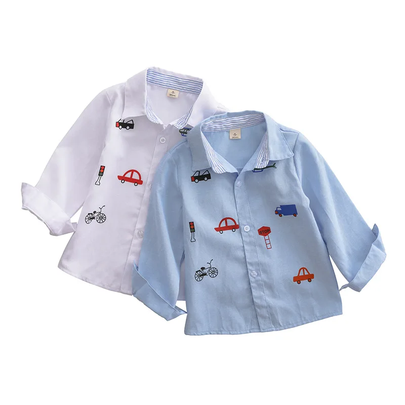 Новинка 2020 года сезон весна осень рубашки с длинными рукавами для мальчиков