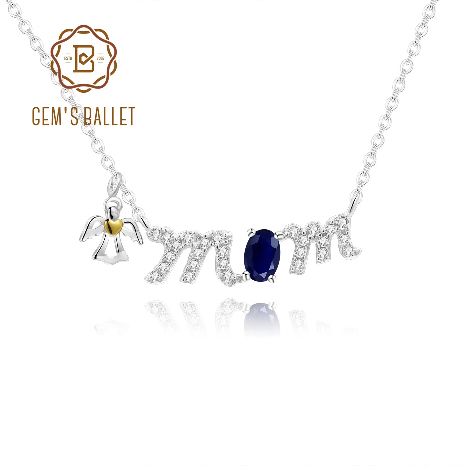 Женское ожерелье с подвеской GEM'S BALLET из стерлингового серебра 925 пробы