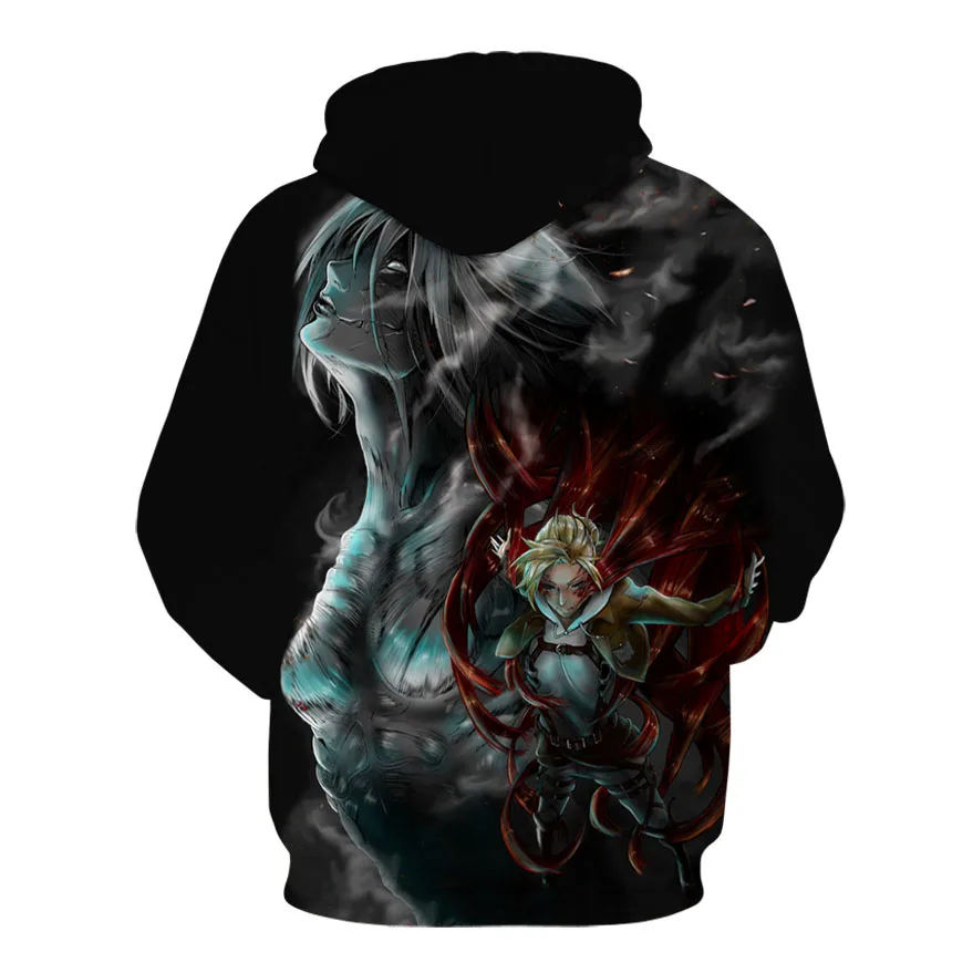 

Spring and Autumn Cartoon Men and Women Hoodie Street Boys and Girls Attack Titan Game Print Sweatshirt 2021 Anime Pullover