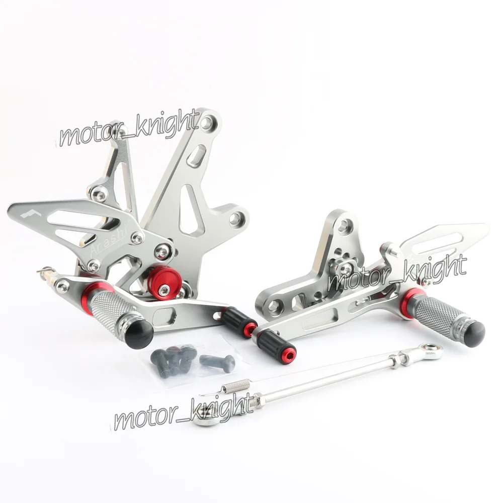 Arashi NINJA 300 2013- Rearset Регулируемая подставка для ног для KAWASAKI NINJA300 EX300A EX300B ABS 14 15 16 подножки задняя подставка - Цвет: Серый