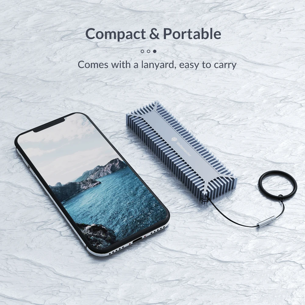 Yottamaster Aluminum M.2 NVMe SSD Enclosure Adapter USB 3.1 Gen 2 (10 Gbps) SSD External Enclosure for M.2 PCI-E NVMe SSD-[SO1]