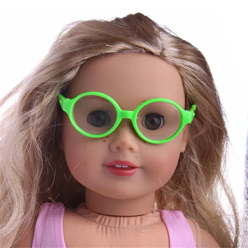 

1pc New Stylish Plastic Frame Sunglasses Kids Children Baby Toy For 18 Inch Doll Glass Dolls Access