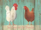 Винтажный металлический знак, табличка, Петух и курица, желтая металлическая живопись, Постер 20x30 см, металлический налет 2021