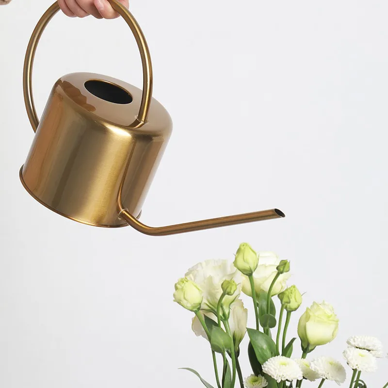 Европейский садовая Лейка нержавеющая сталь 1300ml Бытовая Противоударная заданяя