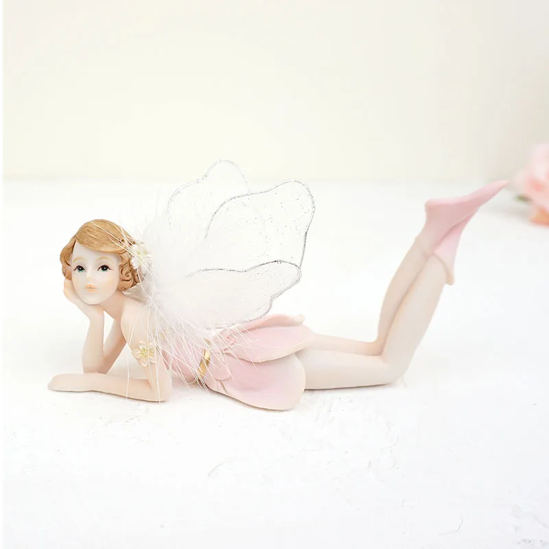 

Spring Girl Pink Fairy Fairy Angel Doll Home Automotive Decorative Resin Handicraft Ornaments Decorations For Home