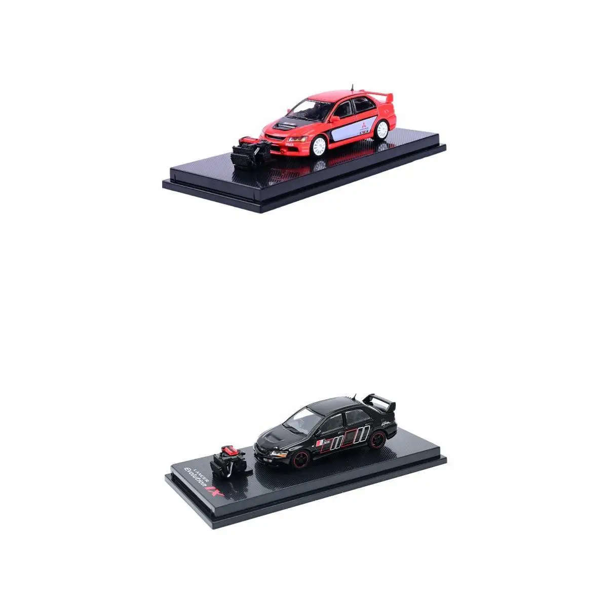 

2pcs Die-cast 1:64 Car Model with Base Home Decoration Ornament Collectibles
