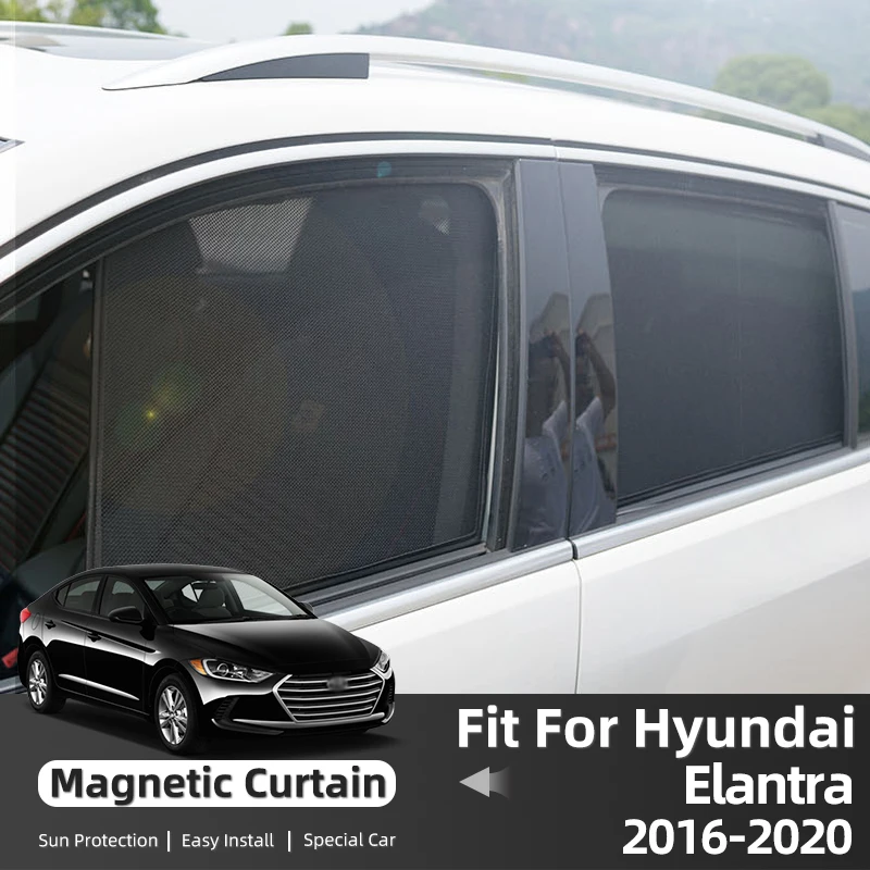 

For Hyundai Elantra 2016 2017 2018 2019 2020 Car Window Sunshade Auto Blind Sun Visor Mesh Shade Curtain Covers Protector