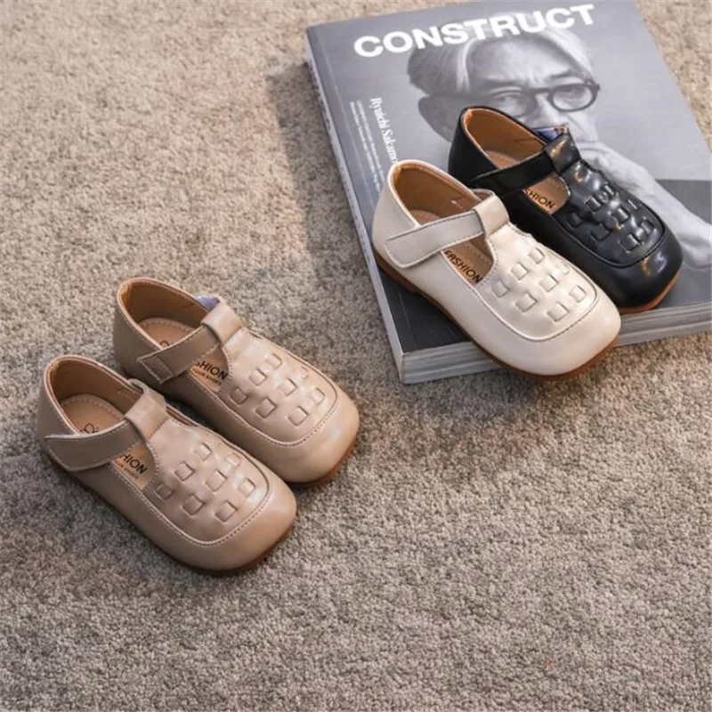 

2021 spring and autumn new children's shoes boys' fashion casual shoes girls' soft sole pure color shoes princess shoes