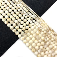 natural freshwater shell beads 3 10mm oil flower shell round beads charm jewelry making diy necklace bracelet earring accessorie