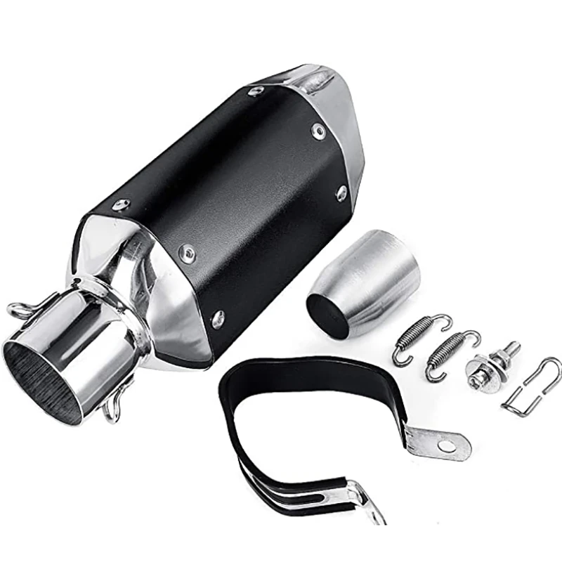 

Universal Short Exhaust Muffler Pipe Motorcycle Tailpipe Muffler Modified 38‑51mm Stainless Steel Accessories