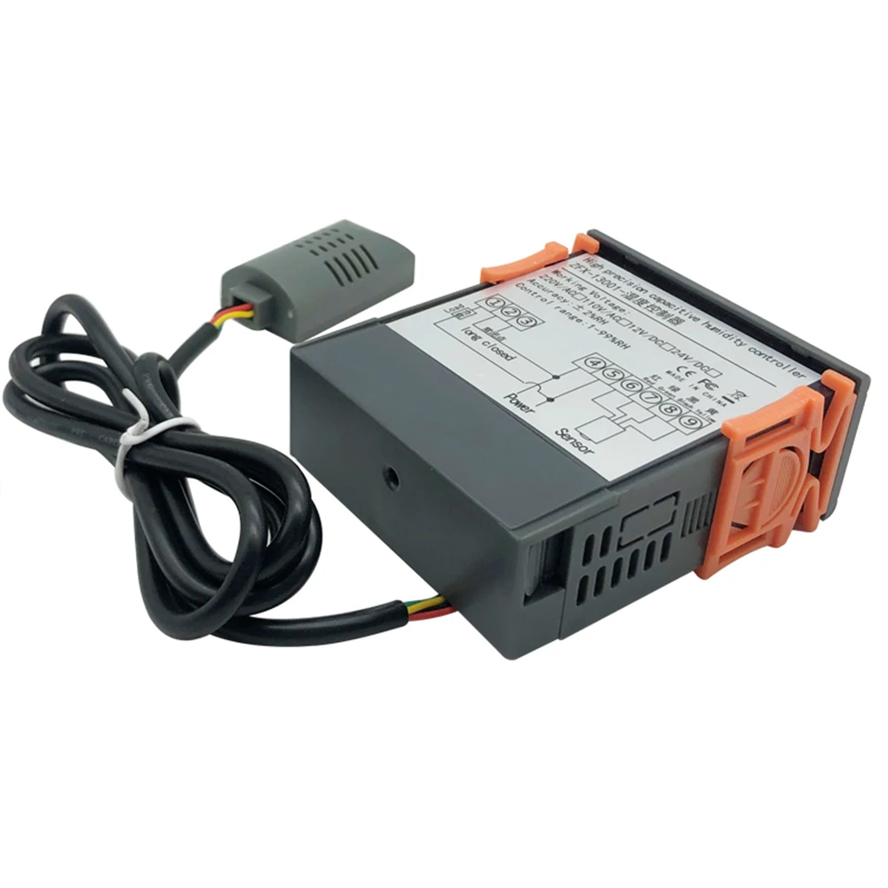 Цифровой мини-контроллер влажности 1% ~ 99% RH 220V 10A контроллер гигрометра с датчиком