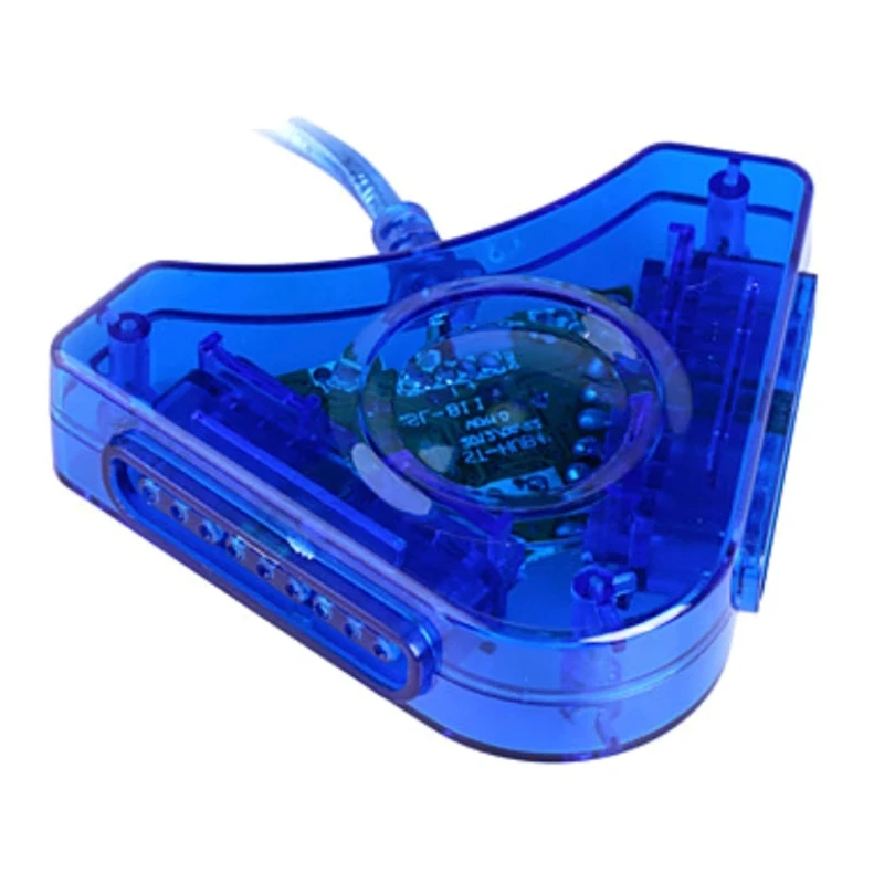 

USB-адаптер для игрового контроллера KX4A с двумя портами, контроллеры для ПК, USB-адаптер для PS1/PS2