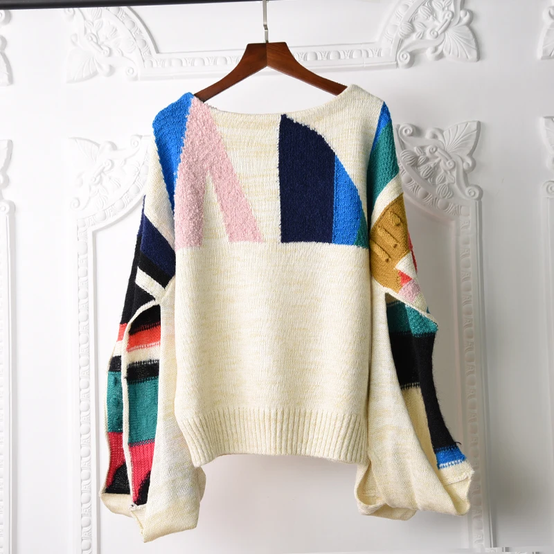 2020 высококачественный модный разноцветный кашемировый смешанный свитер женские