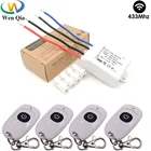 Светодиодный светильник т дистанционного управления Wenqia Rf 433 МГц 220 В, Универсальный Приемник ВКЛ.ВЫКЛ., передатчик для умного дома