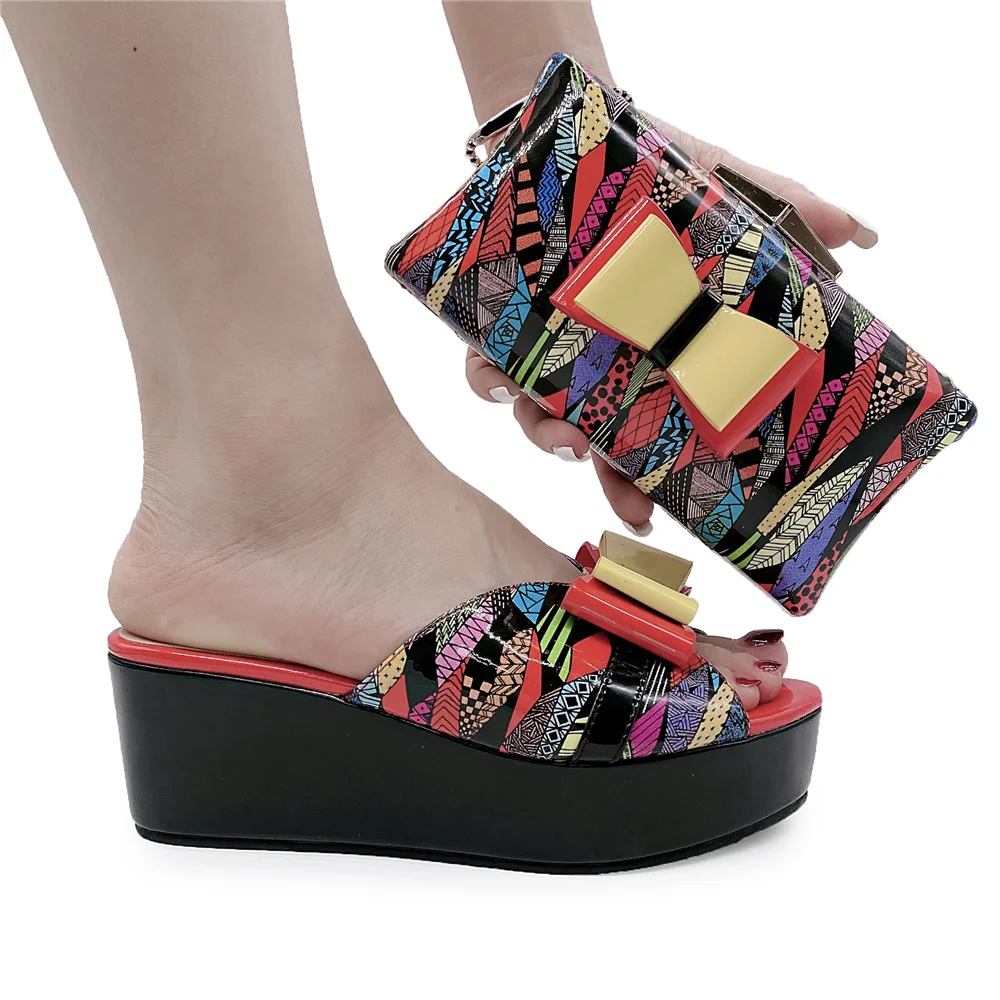 Doershow Итальянская обувь с подходящими сумками итальянские африканские женские