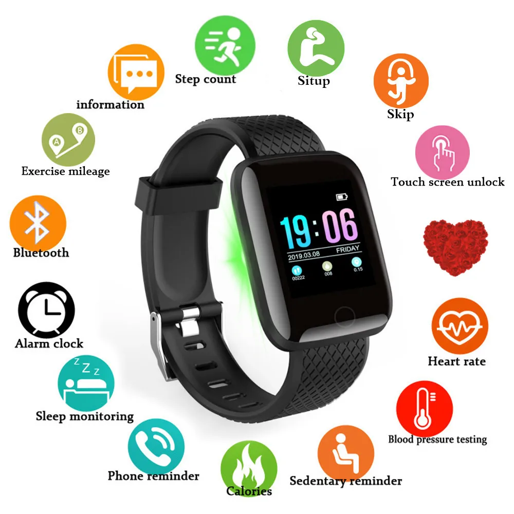 Умные часы D13 для мужчин и женщин фитнес трекер с функцией измерения