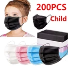 Одноразовые Детские маски для лица цветная защитная маска для младенцев 3-слойная Нетканая защитная маска для рта Детские маски для детей