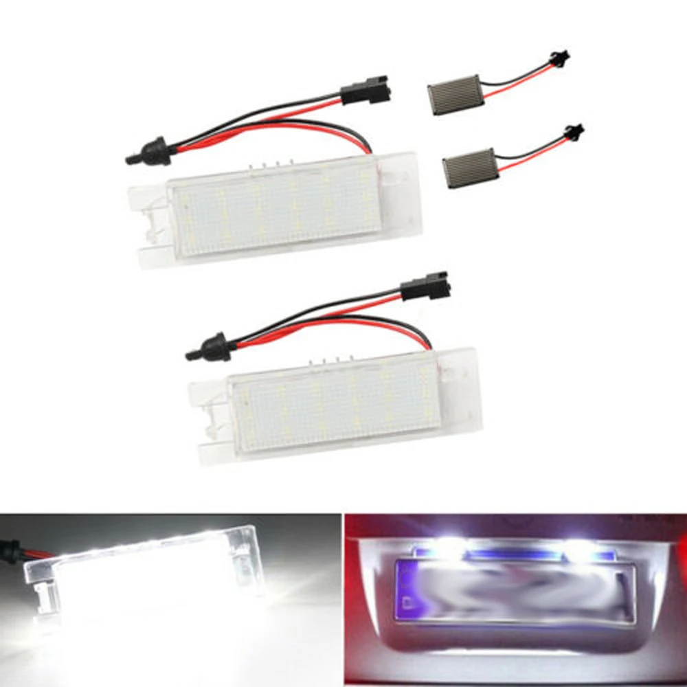 

1 Pair License Plate Light Auto Parts White 12V Accessories For Fiat Grand Punto Marea Multipla