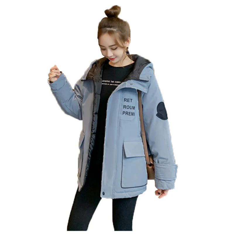 

Женская куртка оверсайз из хлопка, теплая Студенческая куртка, тренд 231