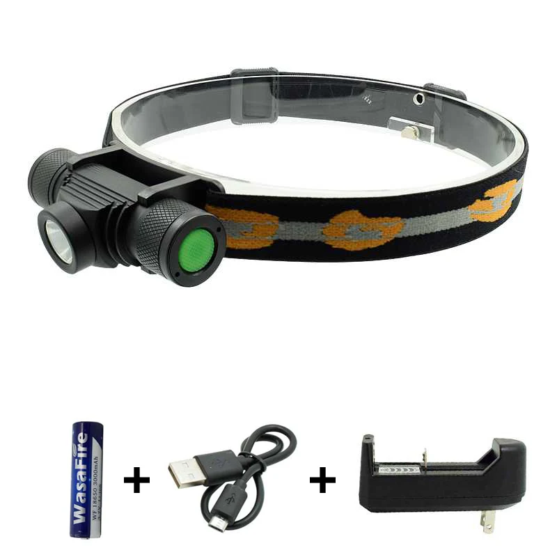 3000 люмен Мини светодиодный головной светильник белый XM L2 Головной фонарь USB