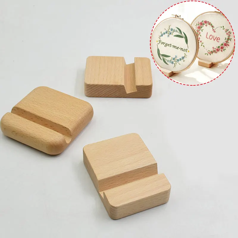 Деревянное основание из бука с вышивкой держатель-подставка настольное для