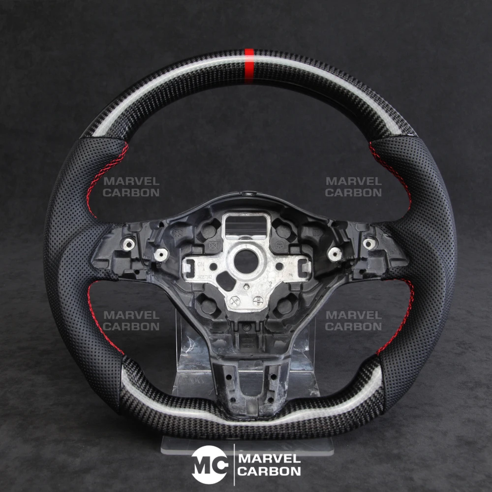 

100% REAL CARBON FIBER STEERING WHEEL COMPATIBLE WITH VW Golf