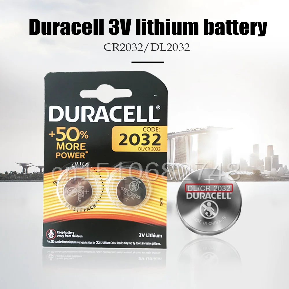 Литиевая батарея DURACELL CR2032 DL2032 DL/CR 100% 8 шт. 2032 оригинальная для игрушек часов пульта