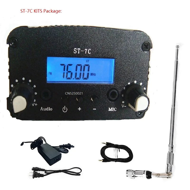 

1W/7W ST-7C FM Stereo broadcast radio FM transmitter station audio converter 1kw fm transmitter
