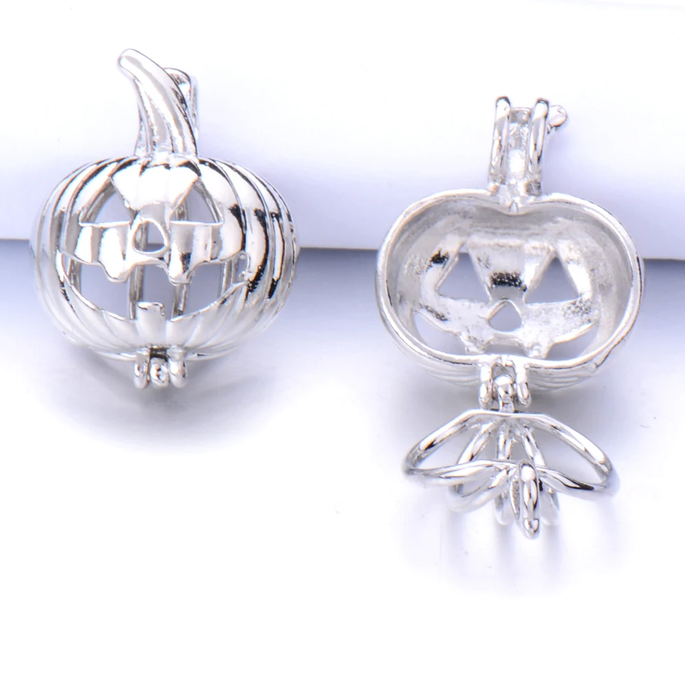 

10pcs/lot Square box Pearl Cage Pendant Jewelry Charm Aromatic Pearl Cage Pendant Aromatherapy Oil Diffuser Party DIY jewelry