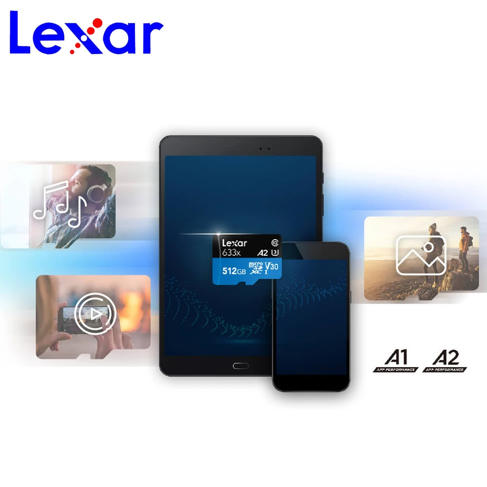 Lexar карта памяти SD 633x95M UHS-I Flash micro sd 512gb 1 ТБ microsd для дрона Gopro Sport camera SDXC Store card 32gb 64gb 128GB