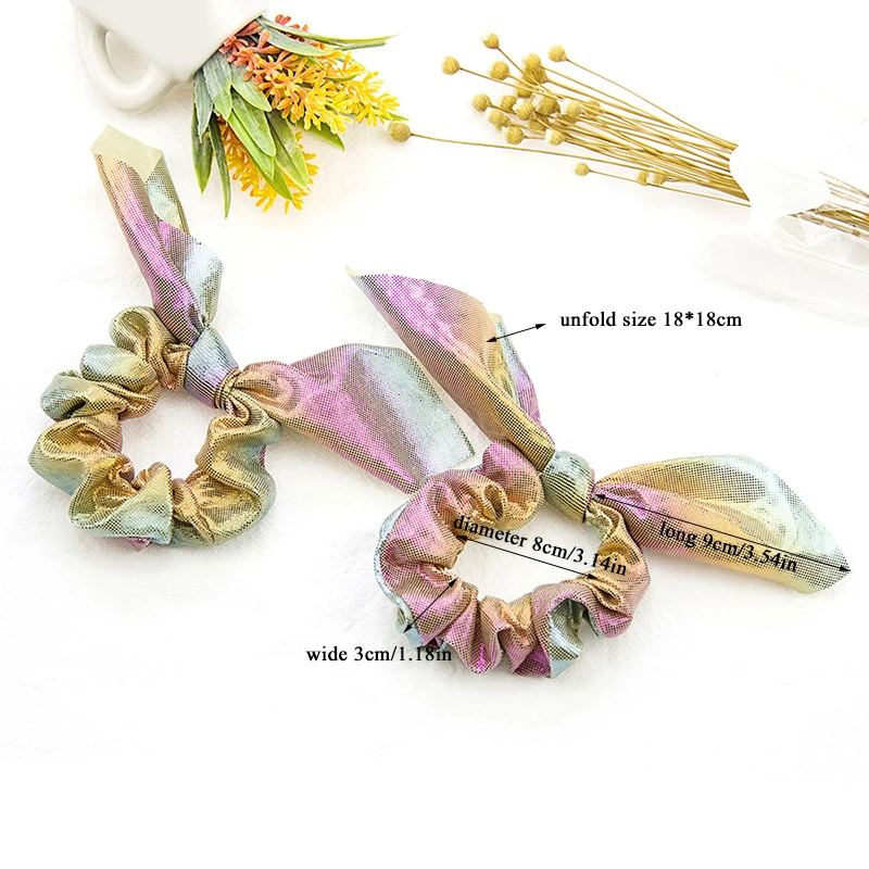 Модные аксессуары для волос женские резинки блестящие банты с блестками