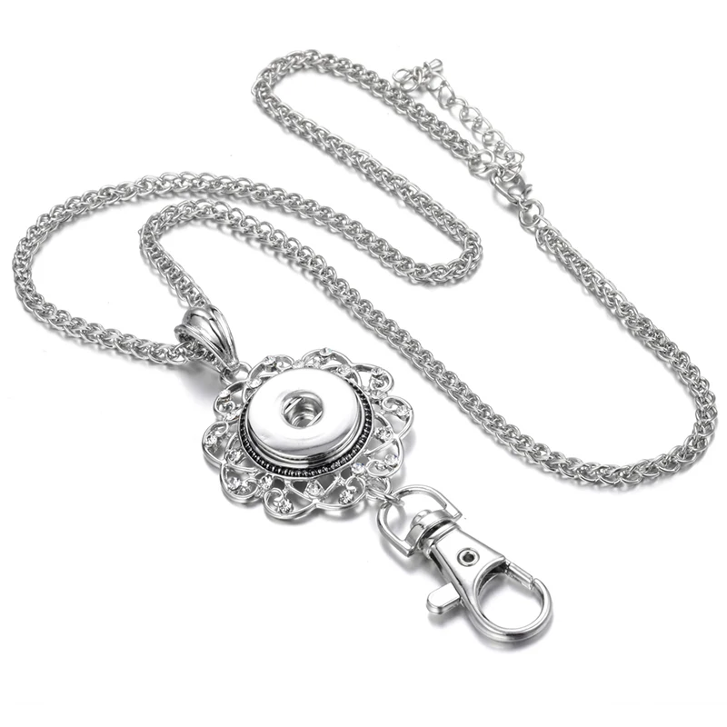 Цепочка с подвеской в виде имбирного кристалла 18 мм|pendant necklace|snap pendantsummer jewelry |