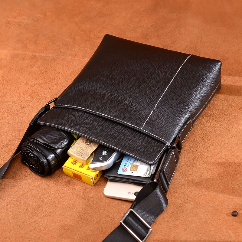 

Difenise Luxury Brand Men Messenger Bags Crossbody Business Casual Handbag Male Genuine Leather Shoulder Bag Large Capacity