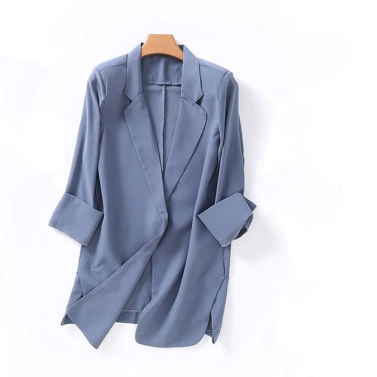 Summer Women Blazers and Jackets Slim Short Thin chiffon Female feminino Work Wear Blazer Femme | Женская одежда